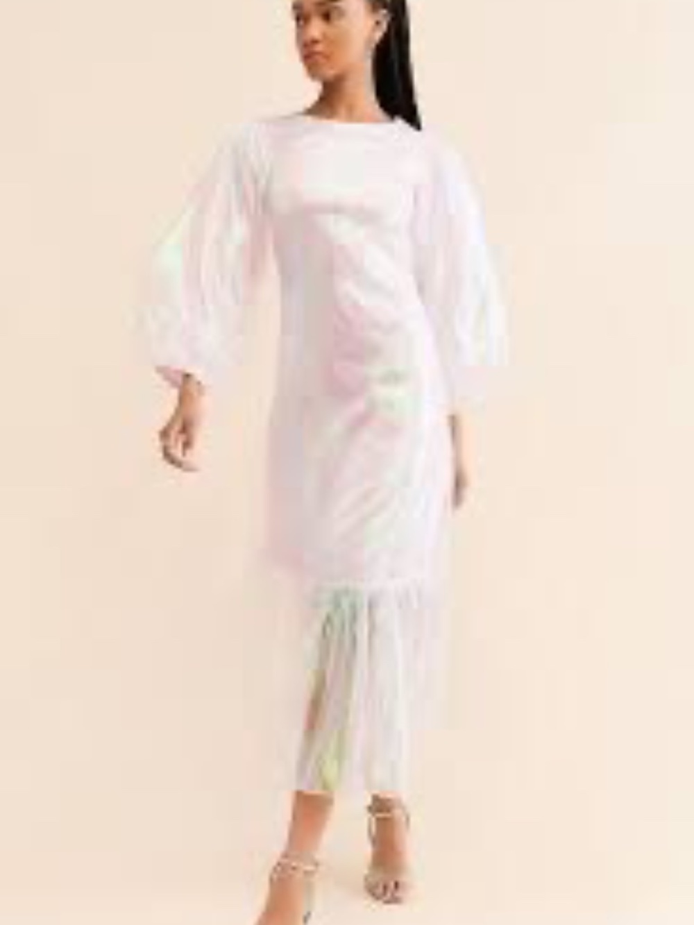 Anthropologie Pinnacle  Shruti Sancheti Metallic Organza Maxi Dress L Petite LP